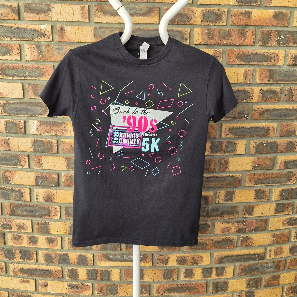 T-Shirt Vintage Gildan "Back to the '90s" Harris County 5K - Noir - S
