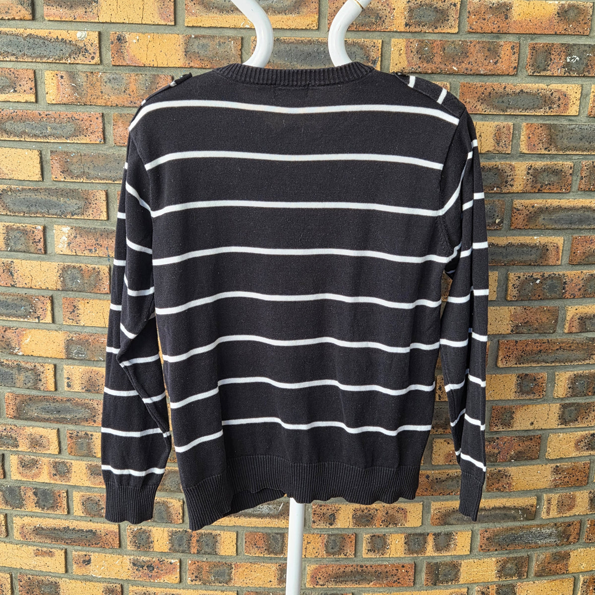 Pull homme Evolution in Design rayé noir et blanc – Taille L