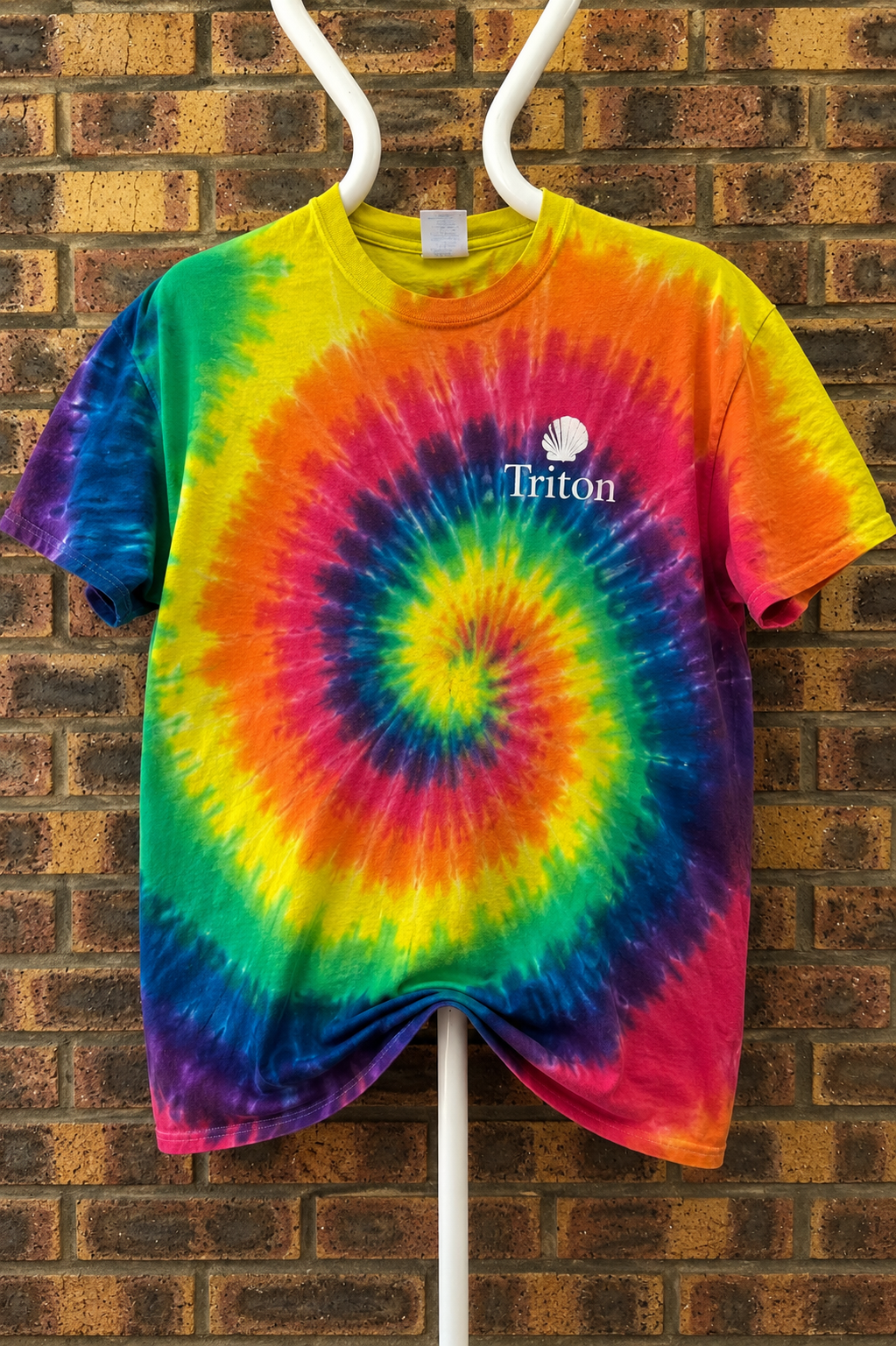 T-shirt tie-dye Triton multicolore motif spiralé – taille L
