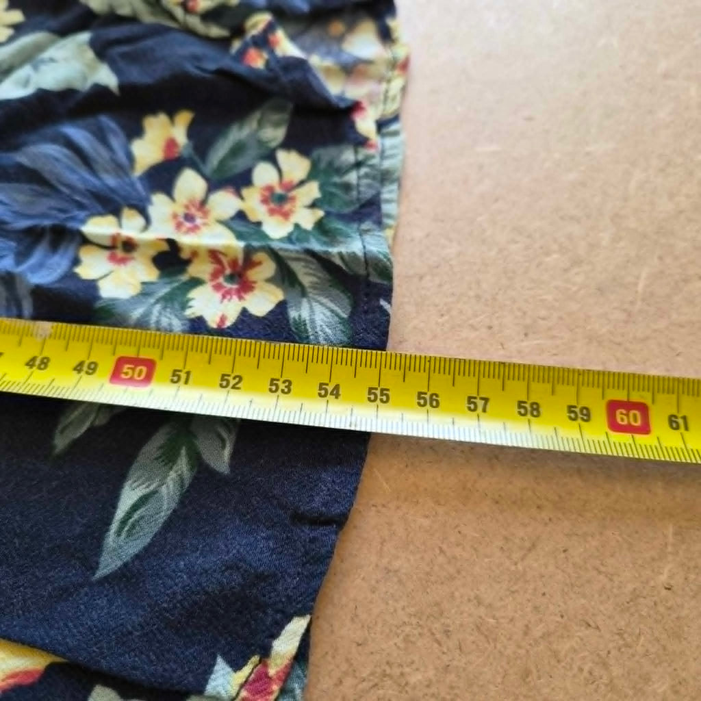 Chemise Hawaïenne Abercrombie & Fitch Bleu Marine Floral — M — 100% Viscose — Très bon état