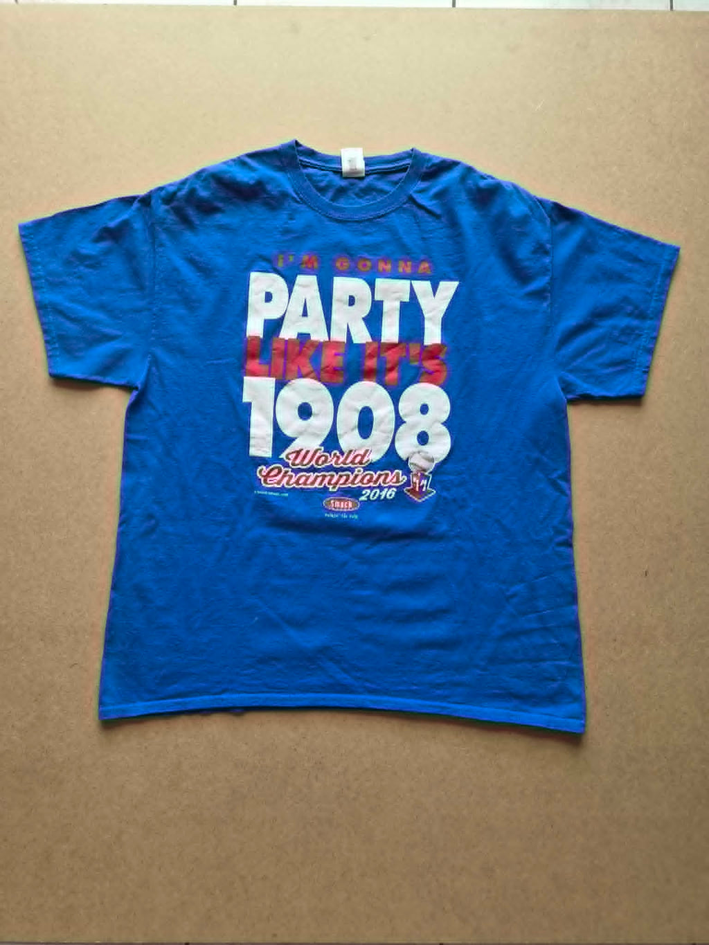 T-shirt Chicago Cubs World Champions 2016 — Smack Apparel — XL — 100% Coton — Bon état