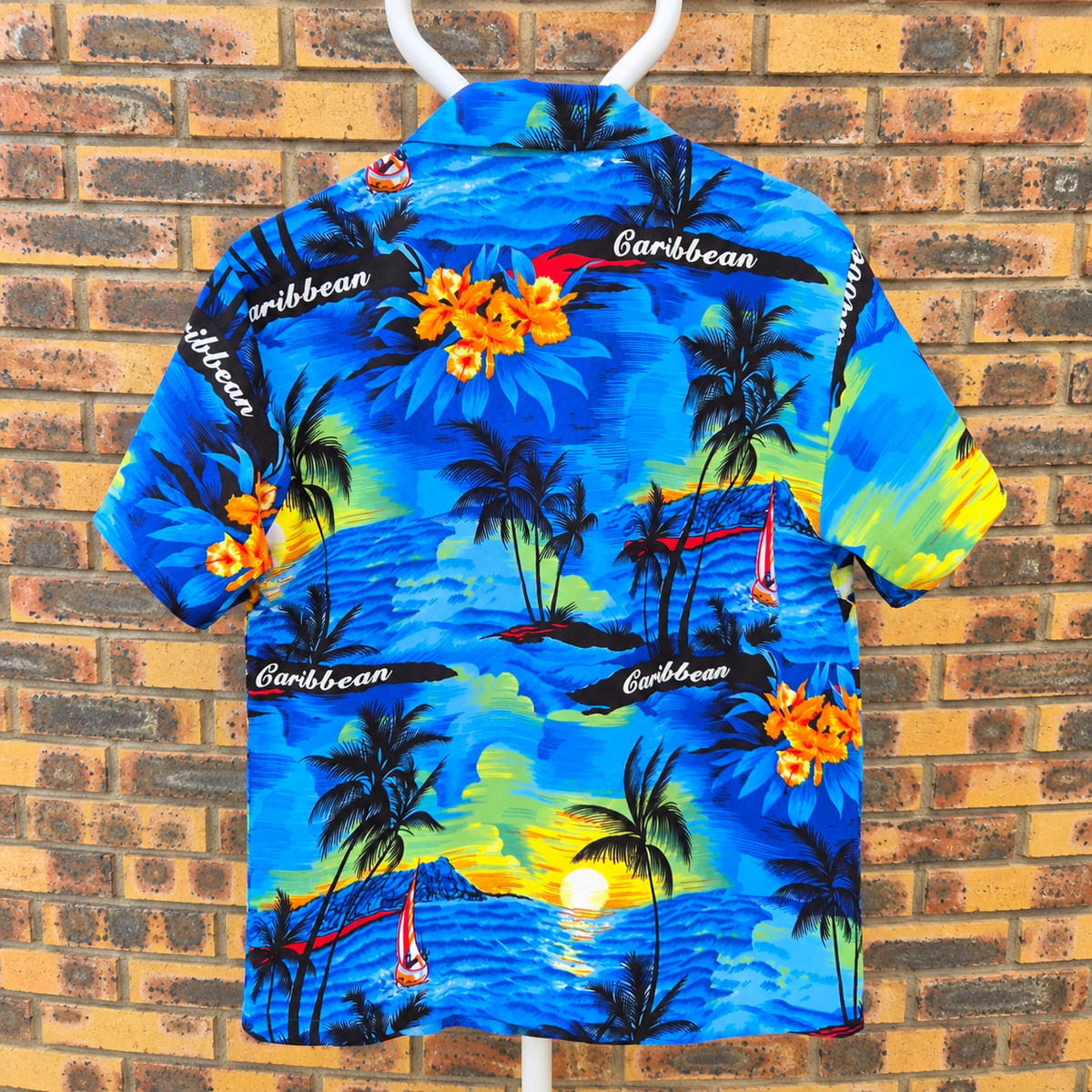 Chemise hawaïenne vintage Rima homme M – motif tropical coloré