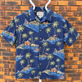 Chemise hawaïenne vintage Saddlebred – L – 100 % rayon