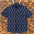 Chemise Vintage Soulstar England - Singes & Bananes Marine - Coton - Regular Fit - M