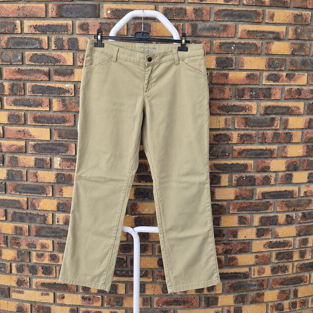 Pantalon Dickies femme beige clair coupe Relaxed, vue de face