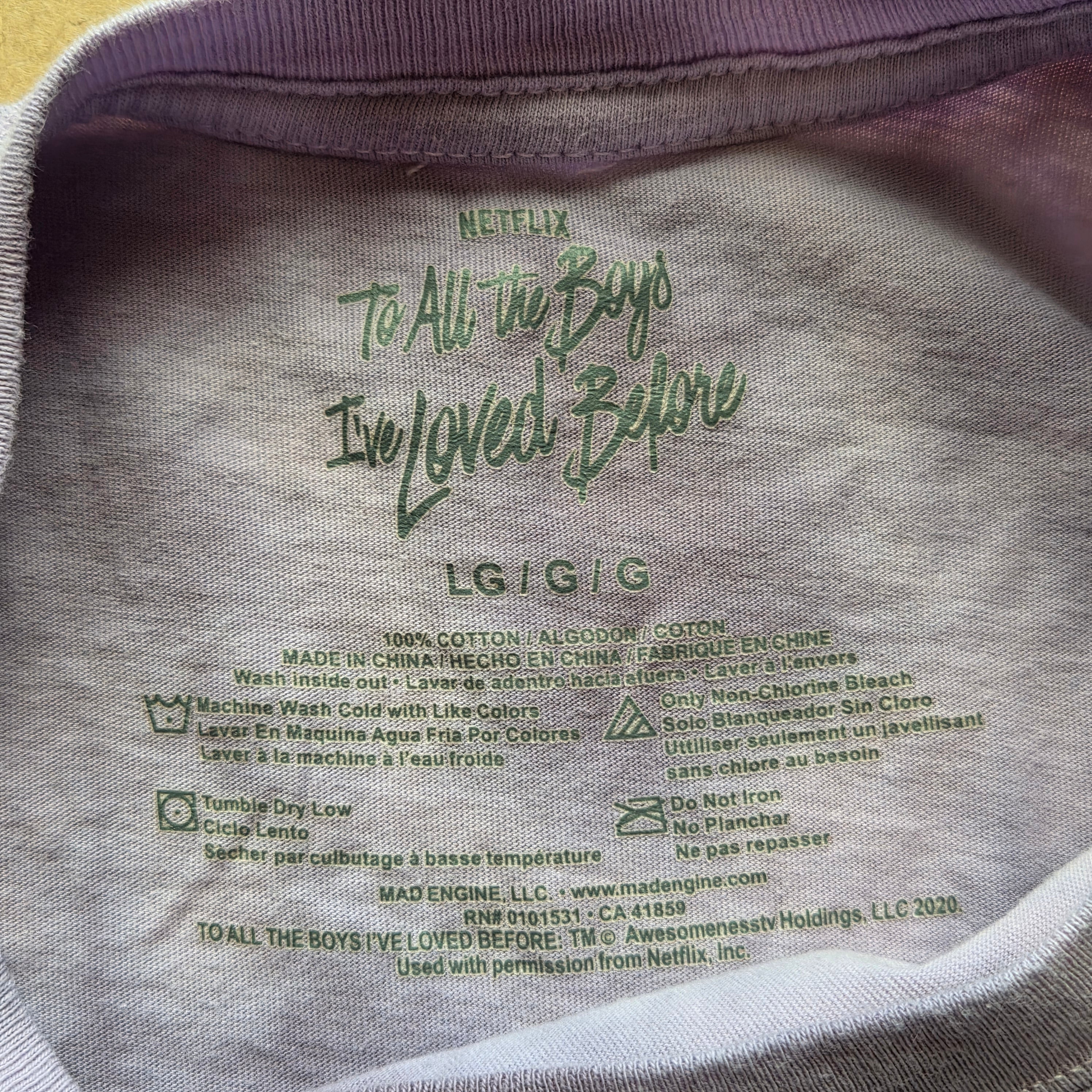 T-shirt Tie-Dye To All the Boys I've Loved Before – Netflix
